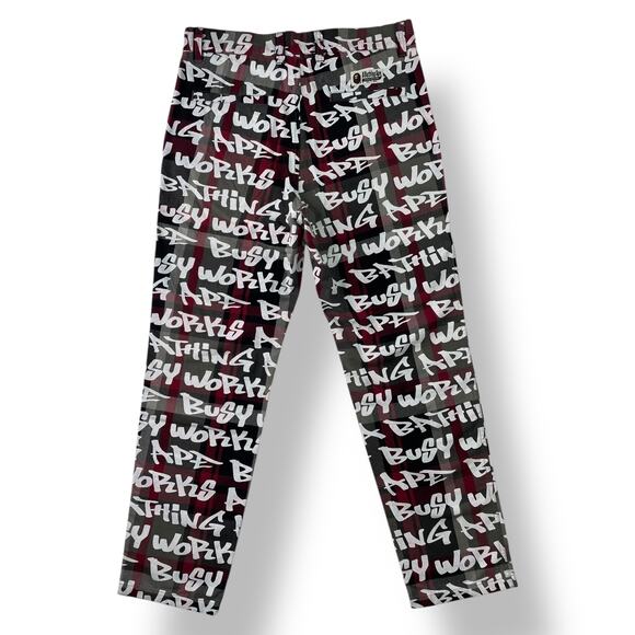 BAPE graffiti check one point relaxed fit pants - Picture 2 of 11